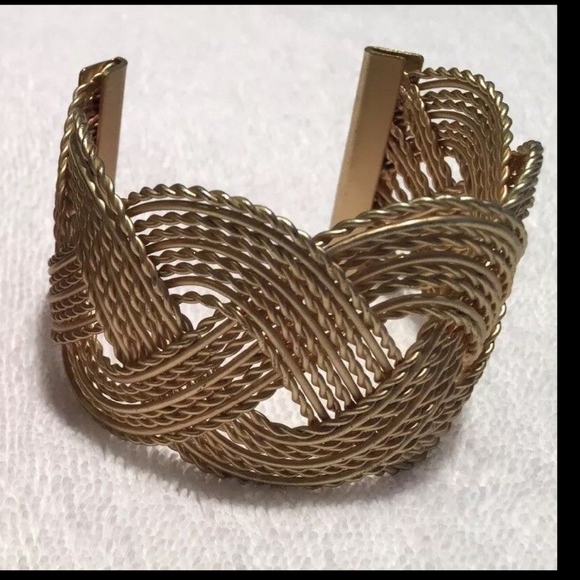 ‼️SOLD‼️JCrew Bracelets, Gold, Braid, Flower - Picture 5 of 6